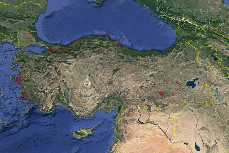 Türkiye Tüm İl ve İlçeleri (%60)  Deprem Araştırma Sigorta Kurumu Adına True Ortofoto Harita Üretimi